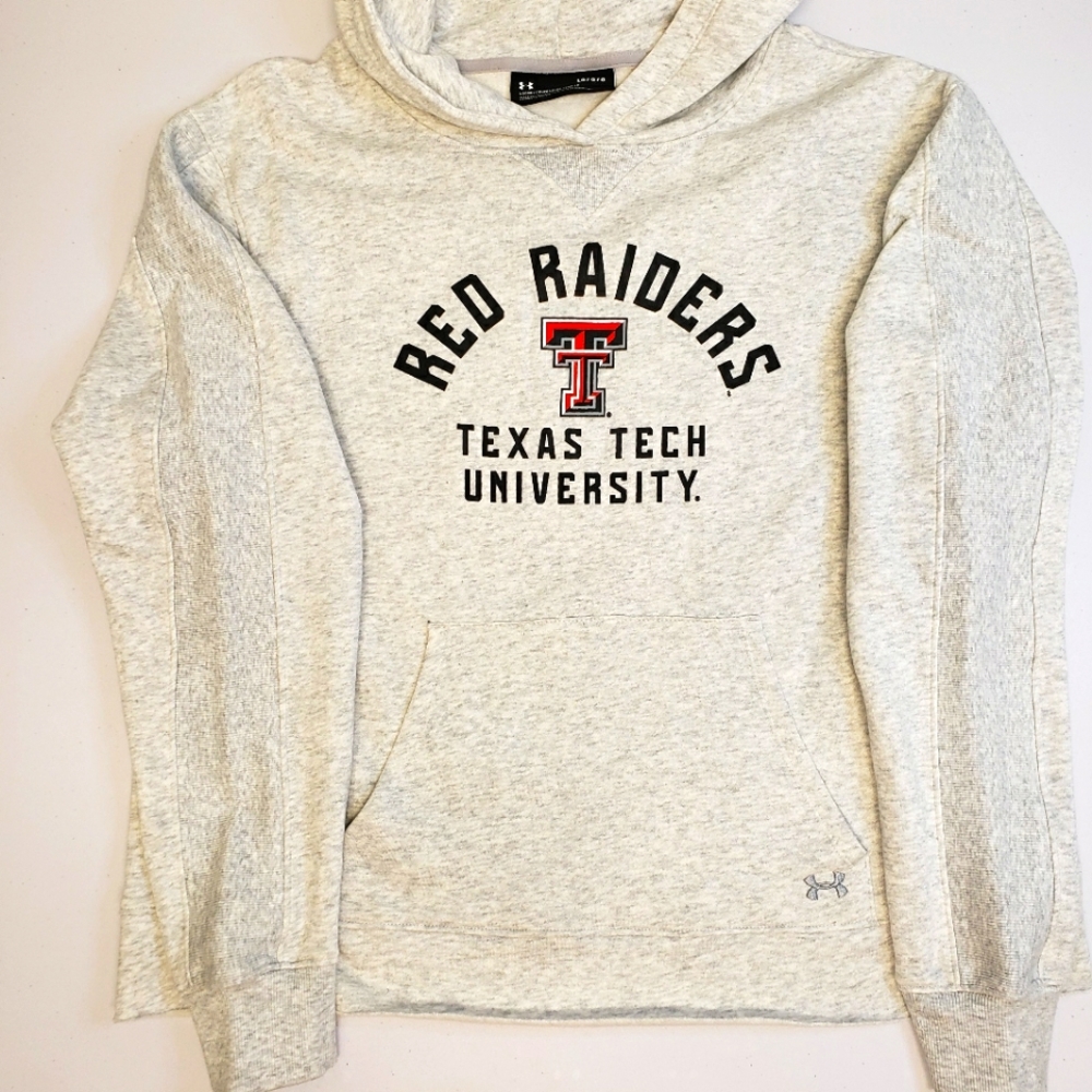 UNDER ARMOUR Texas Tech Red Raiders Fleece Hoodie Jersey--NWT--L - Picture 8 of 13
